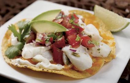 Alaska cod tostada